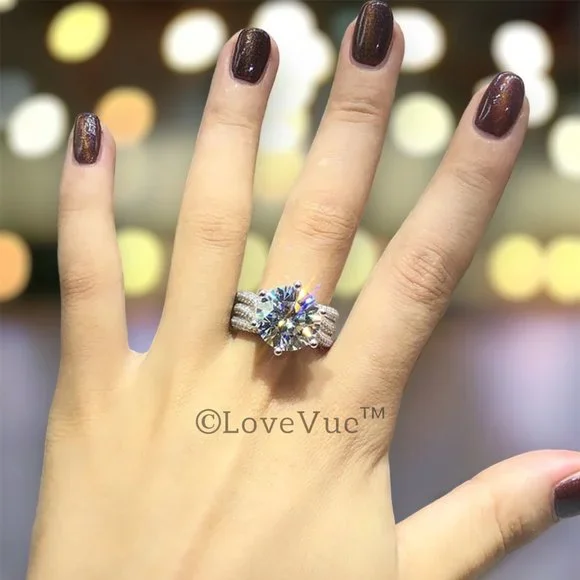 Certified 5ct. t.w. Diamond Brilliant Cut Luxury Engagement Wedding Ring - Picture 9 of 17